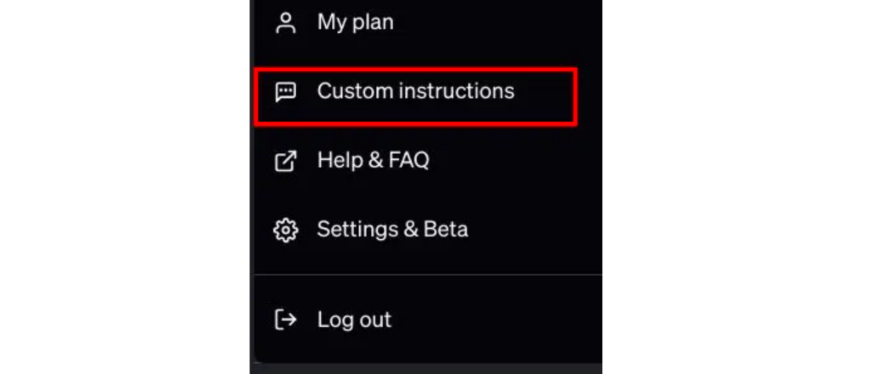 Custom Instructions from settings