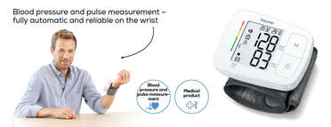 Beurer talking wrist blood pressure monitor BC 21 Product picture