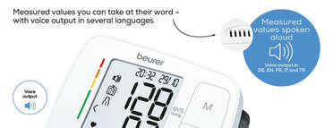 Beurer talking wrist blood pressure monitor BC 21 Product picture