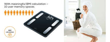 Beurer BF 400 SignatureLine Black diagnostic bathroom scale Product picture