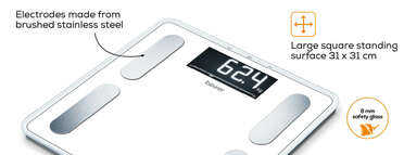 Beurer BF 400 SignatureLine White diagnostic bathroom scale Product picture