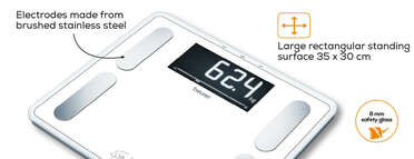 Beurer BF 410 SignatureLine White diagnostic bathroom scale Product picture