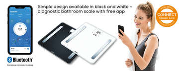 Beurer BF 600 diagnostic bathroom scale in pure black Product picture