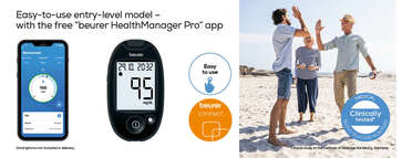 Beurer GL 44 mg/dL blood glucose monitor in white Product picture