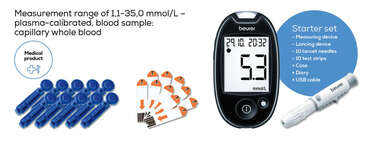 Beurer GL 44 mmol/L blood glucose monitor Product picture