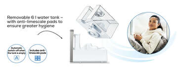 Beurer LB 88 air humidifier in white Product picture