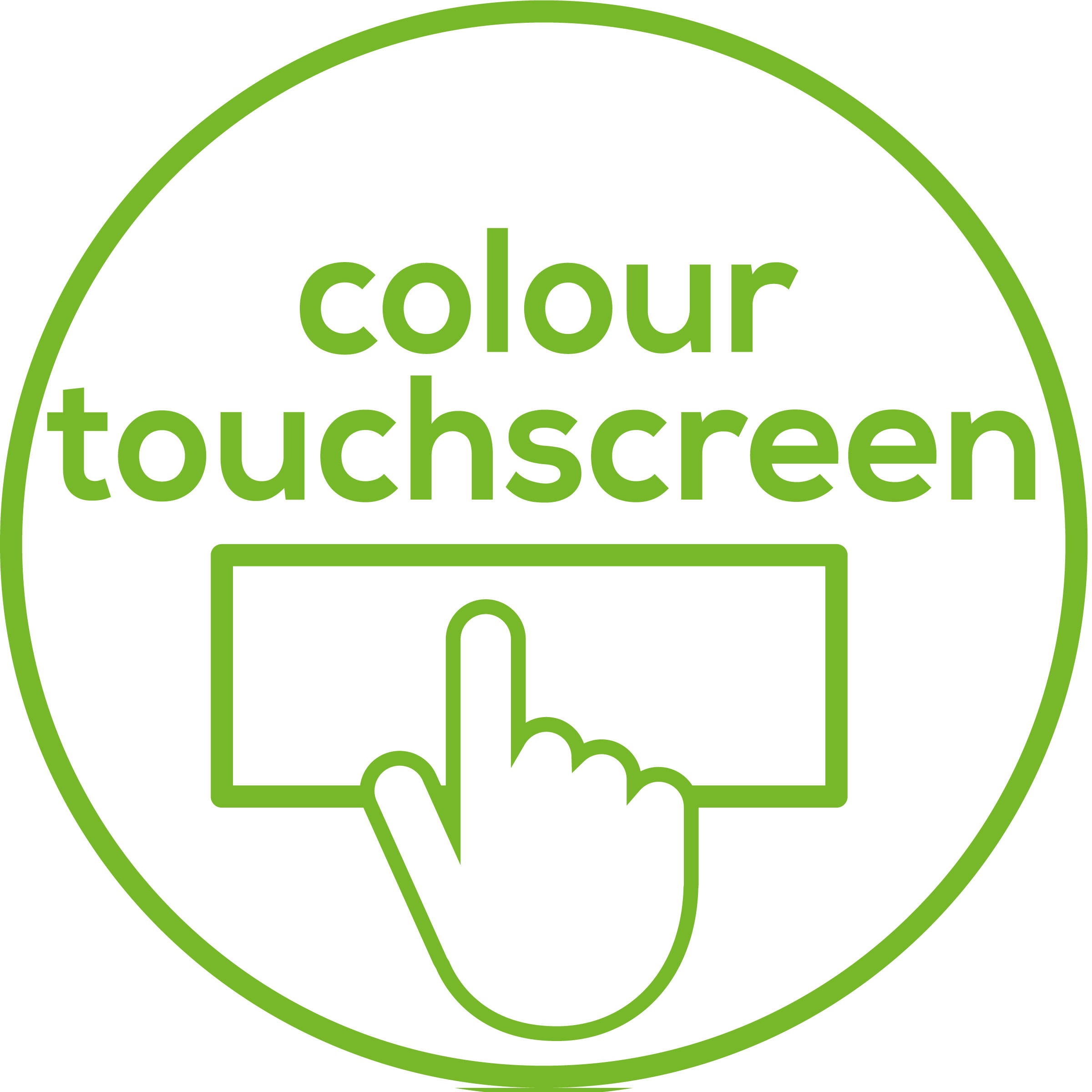 Colour touchscreen Colour touchscreen for easier recognition of notifications