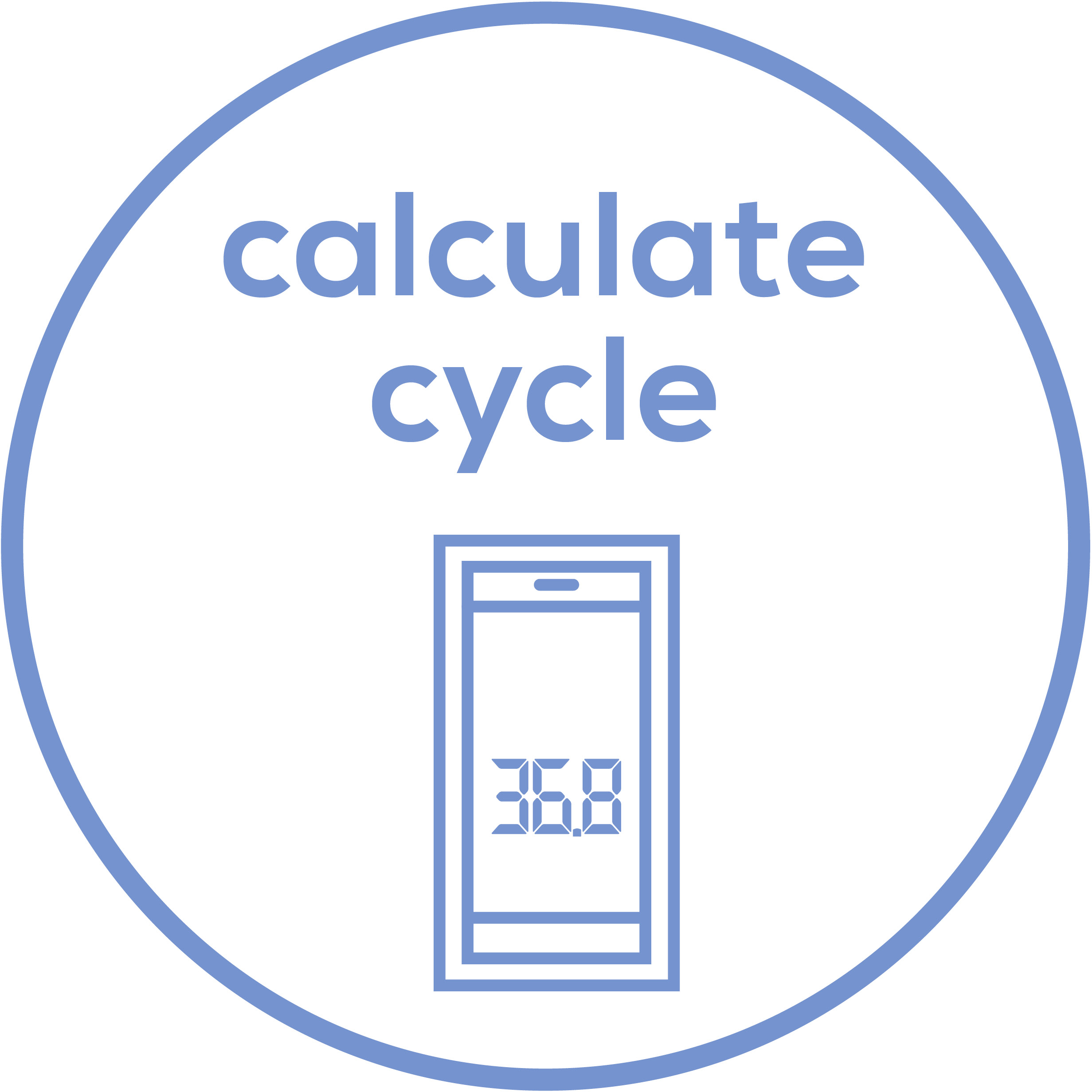 Calculate cycle &nbsp;Use with the &ldquo;Ovy&rdquo; app for natural cycle tracking
