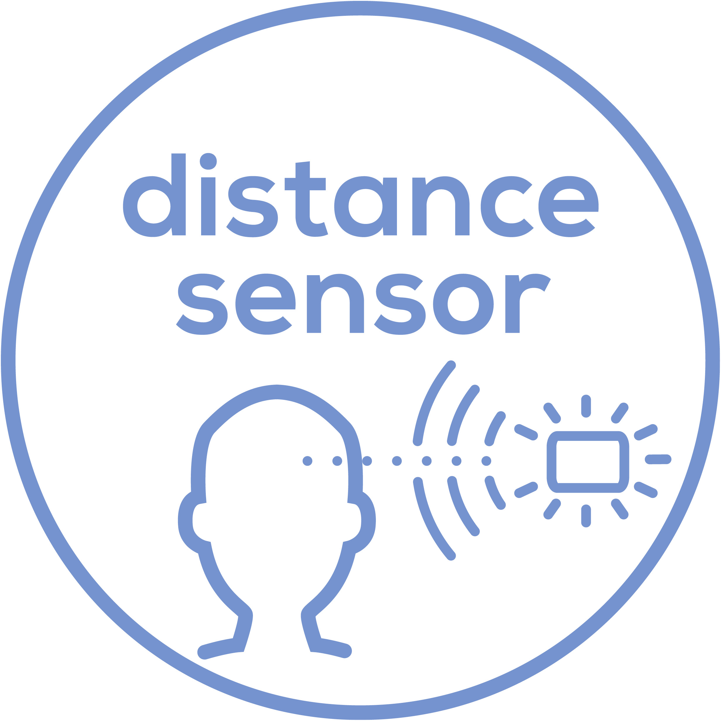 Distance sensor This product has a distance sensor.
