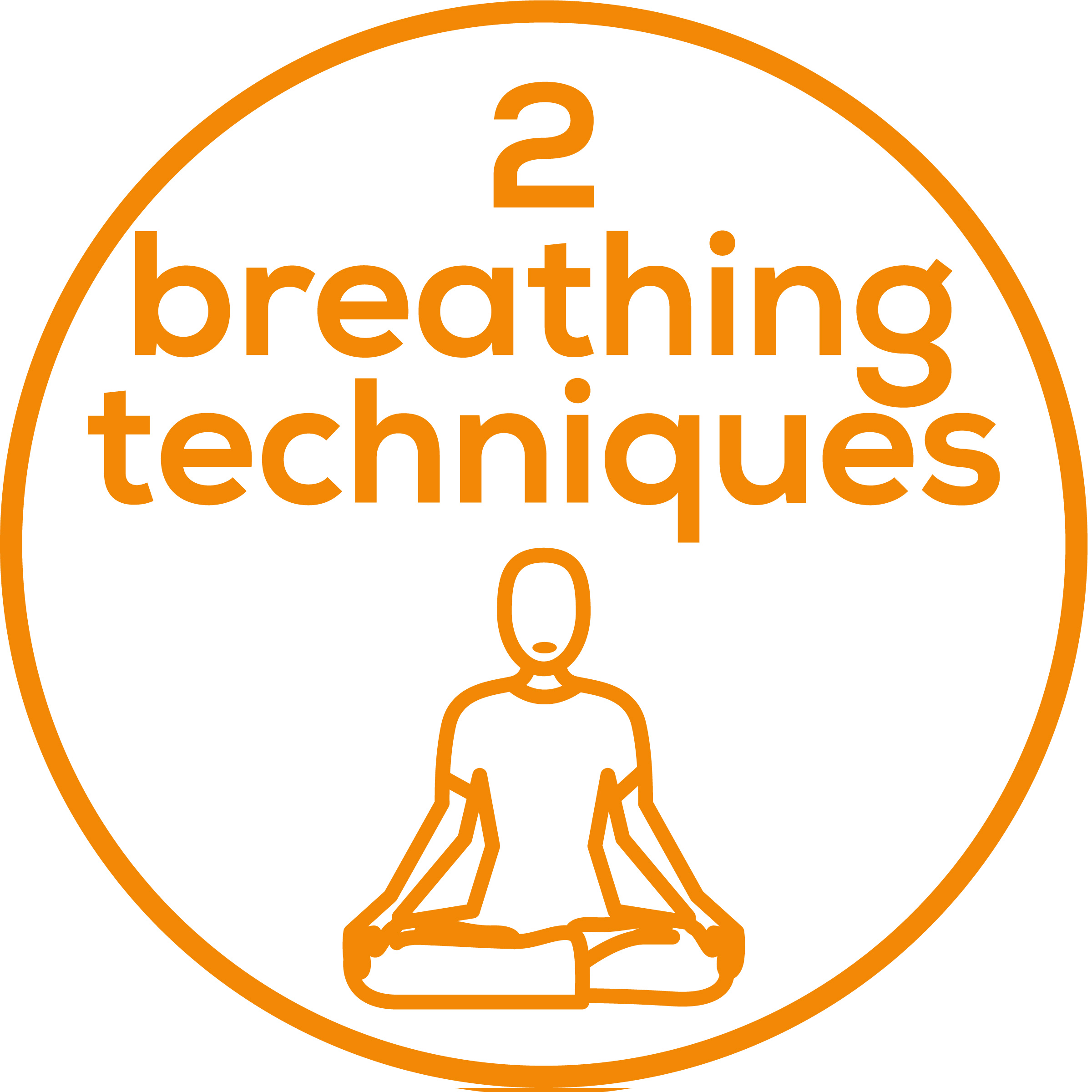 2 breathing techniques Choose between the 4-7-8 yoga breathing technique and the relaxation breathing technique