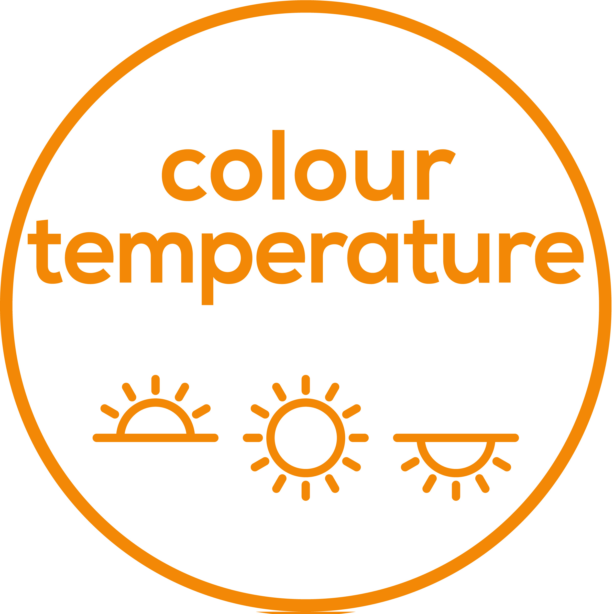 Colour temperature 3 colour temperature settings for a regulated day-night rhythm