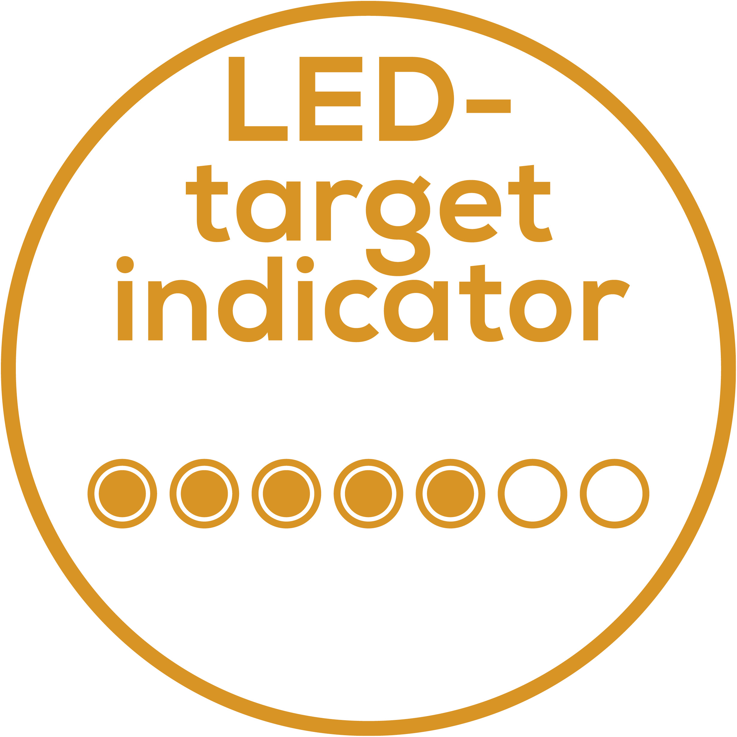 LED motivator Provides colour-coded feedbackn so that achieving your target is always in sight
