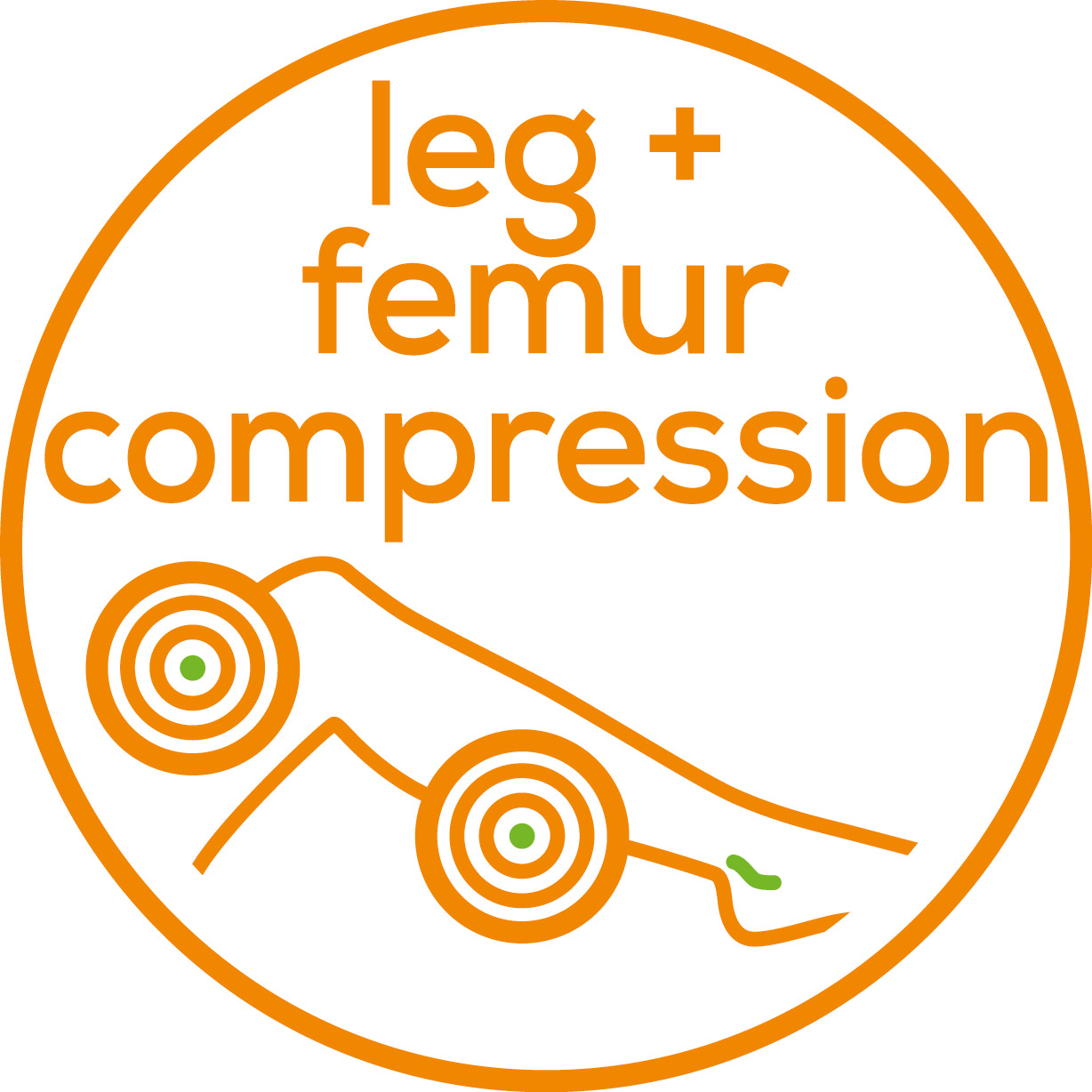 Leg and thigh compression Revitalising compression massage promotes circulation and relieves tired and heavy legs