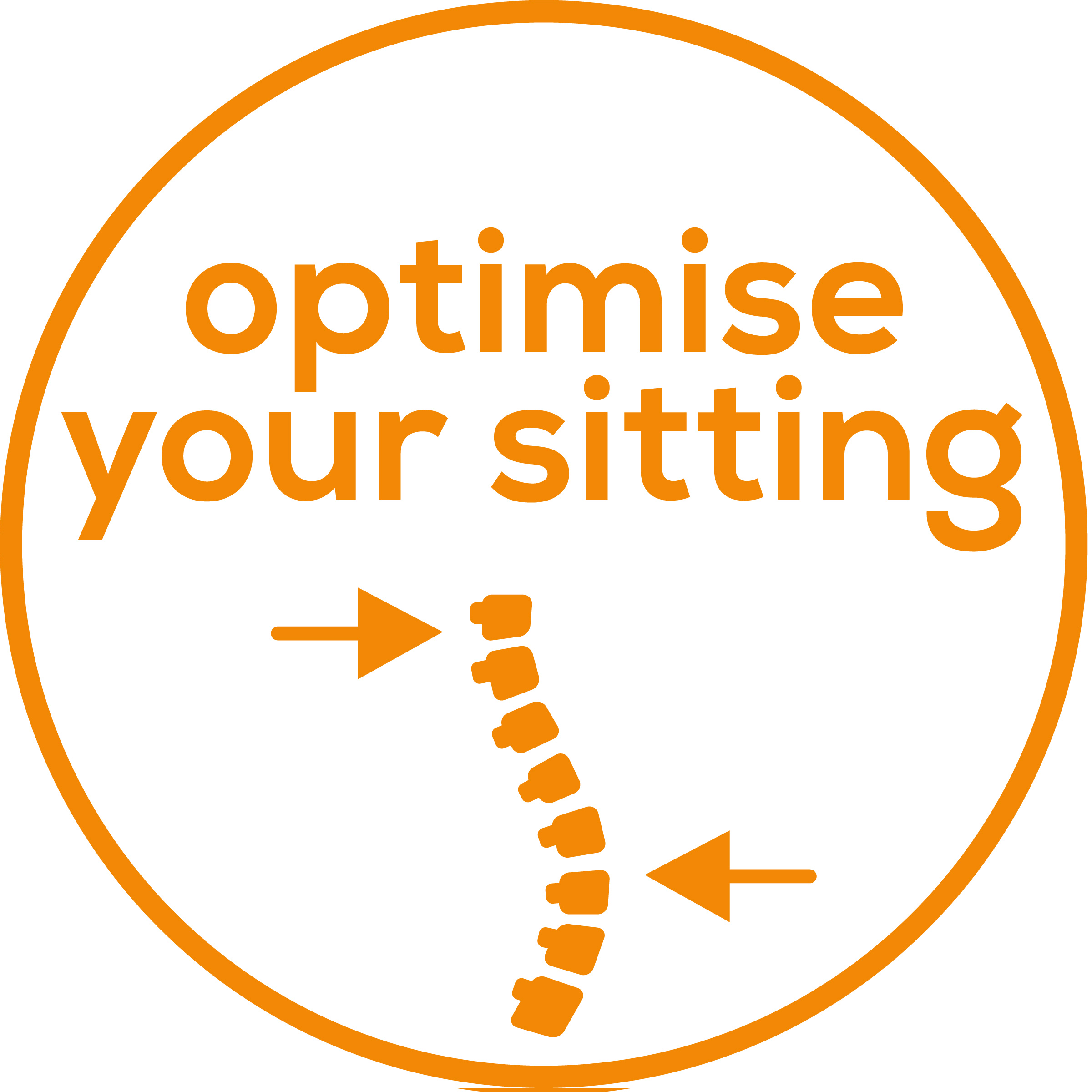 Optimised sitting position For better back health