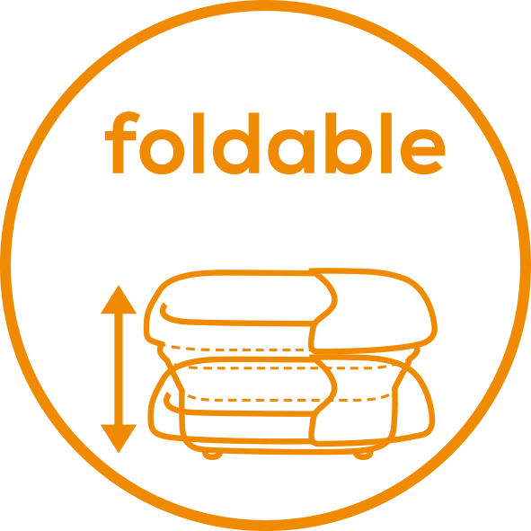 With folding function Can be folded away for space-saving storage
